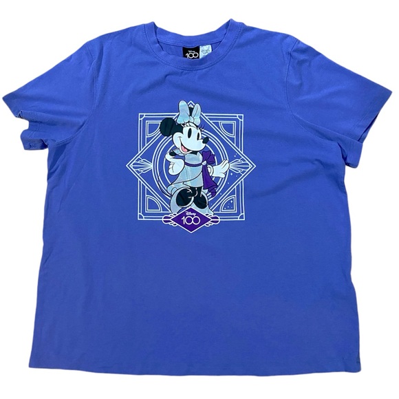 Disney 100 Metallic Minnie Mouse T-Shirt Size Large - Picture 1 of 8